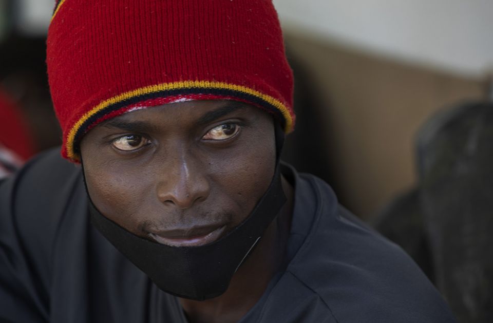 Fredelin Jean at an immigration camp in Ciudad Acuña, Mexico, on Sept. 22. Jean spent three months traveling from Brazil to the U.S.-Mexico border after three years in Brazil, where he had trouble finding work.