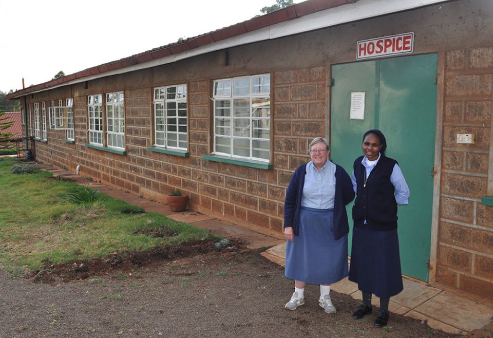 Sr. Mary Mukui and Sr. Deborah Mallott of the Daughters of Charity of St Vincent De Paul outside Our Lady's Hospice-Thigio. (Lourine Oluoch)