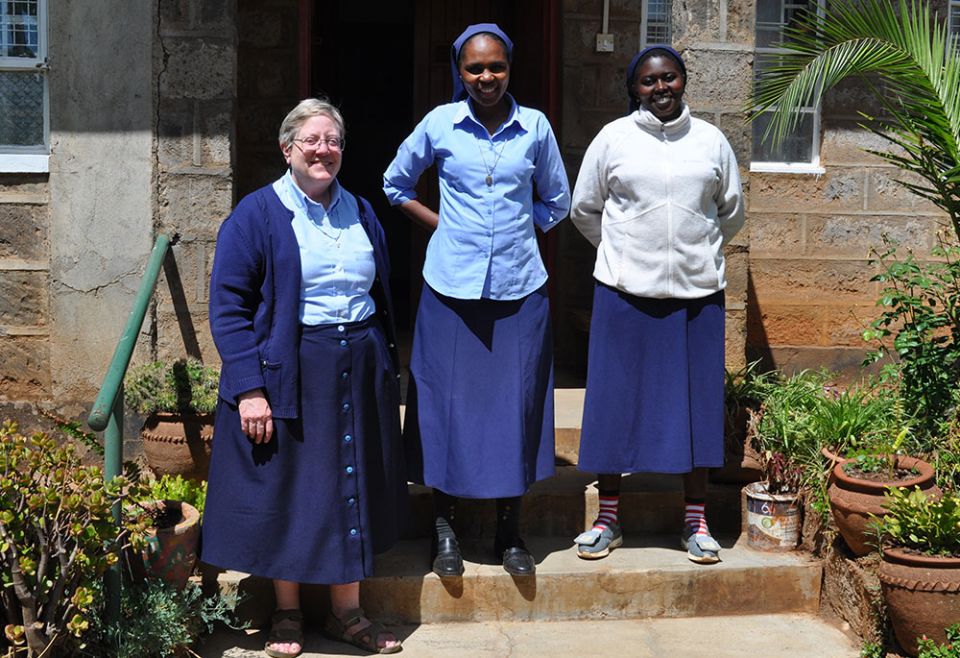 Members of the Daughters of Charity of St Vincent De Paul stand in front of their convent in Thigio. The sisters run close to 10 projects that seek to support the needy in the community. (Lourine Oluoch)