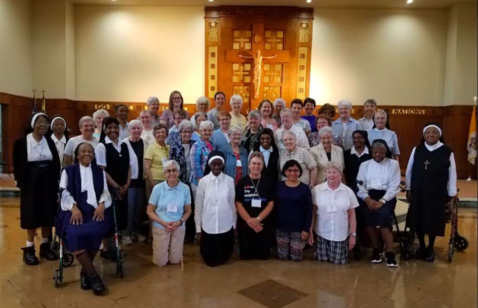 Participants at the 2019 Healing Racism Workshop of the Oblate Sisters of Providence and the Sisters, Servants of the Immaculate Heart of Mary (Courtesy of Jane Aseltyne)