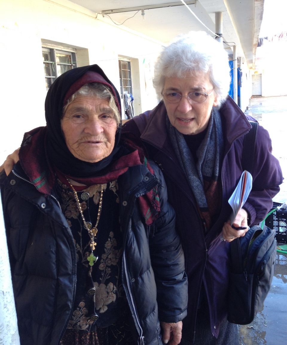 Sr. Marcelline Koch, right, with an Iraqi elder woman