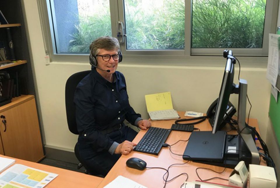 Sr. Maryanne Loughry at the Institute of Sisters of Mercy of Australia and Papua New Guinea offices in Lewisham, a suburb of Sydney, Australia (Courtesy of Sr. Maryanne Loughry) Sr. Maryanne Loughry at the Institute of Sisters of Mercy of Australia and Papua New Guinea offices in Lewisham, a suburb of Sydney, Australia (Courtesy of Sr. Maryanne Loughry)
