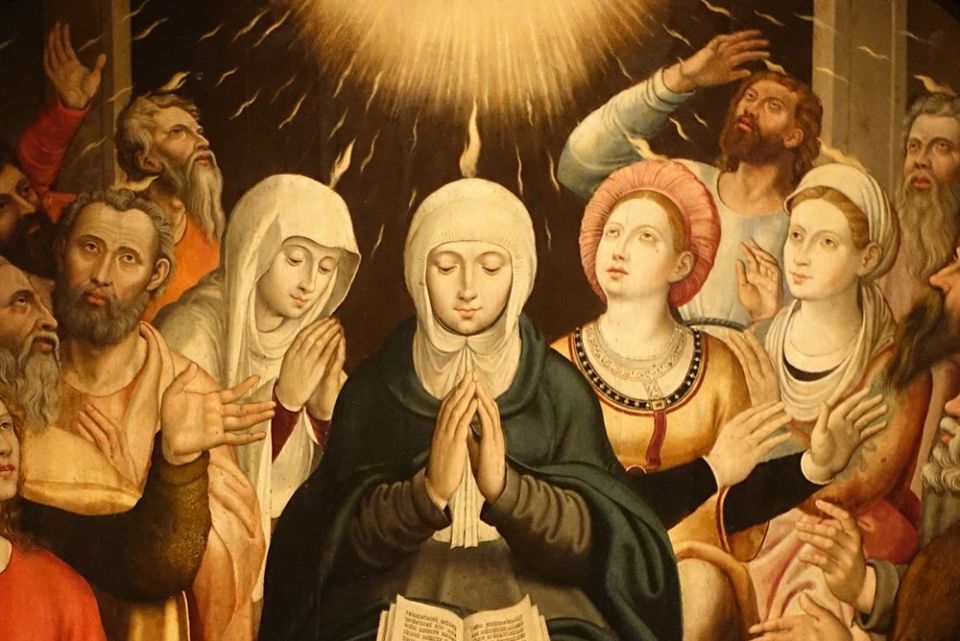 "Pentecost" (detail) by an unknown 16th-century painter in Portugal (Wikimedia Commons/Jose Goncalves)