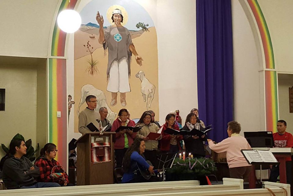 Sr. Patricia Bietsch conducts a Christmas concert rehearsal in St. Mary Mission church, December 2017. (Provided photo) Sr. Patricia Bietsch conducts a Christmas concert rehearsal in St. Mary Mission church, December 2017. (Provided photo)