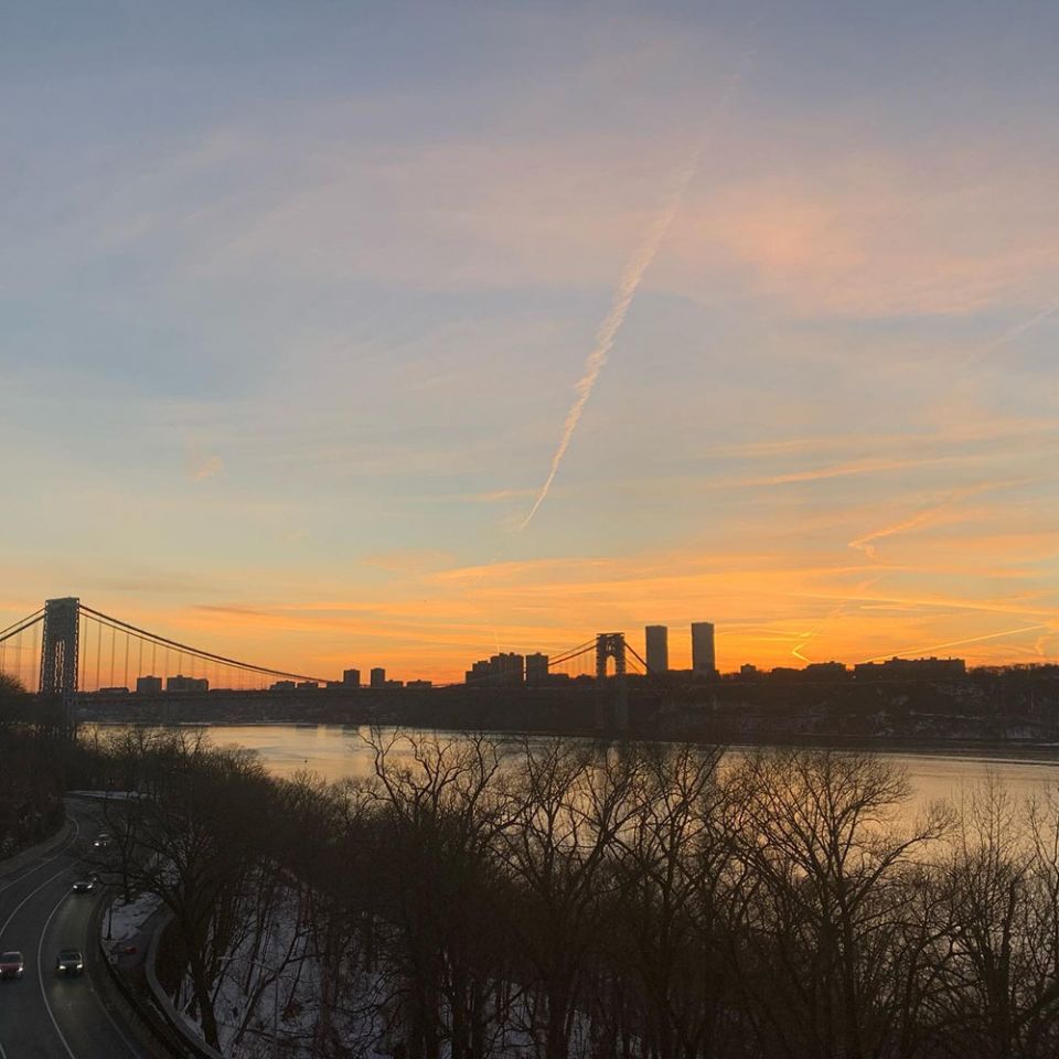 I found a new park nearby, Fort Tryon, and got to watch the sunset over the George Washington Bridge. The city was quiet, and I felt at peace. In this moment, I thanked God and remembered he is in everything. (Provided photo)