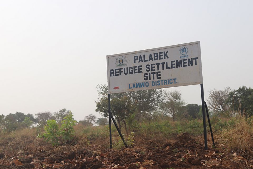 A signpost for Palabek refugee camp in northern Uganda. The camp is a home to more than 50,000 refugees from neighboring South Sudan, a country that descended into civil war in 2014 just a few years after independence. (GSR photo/Doreen Ajiambo) A signpost for Palabek refugee camp in northern Uganda. The camp is a home to more than 50,000 refugees from neighboring South Sudan, a country that descended into civil war in 2014 just a few years after independence. (GSR photo/Doreen Ajiambo)