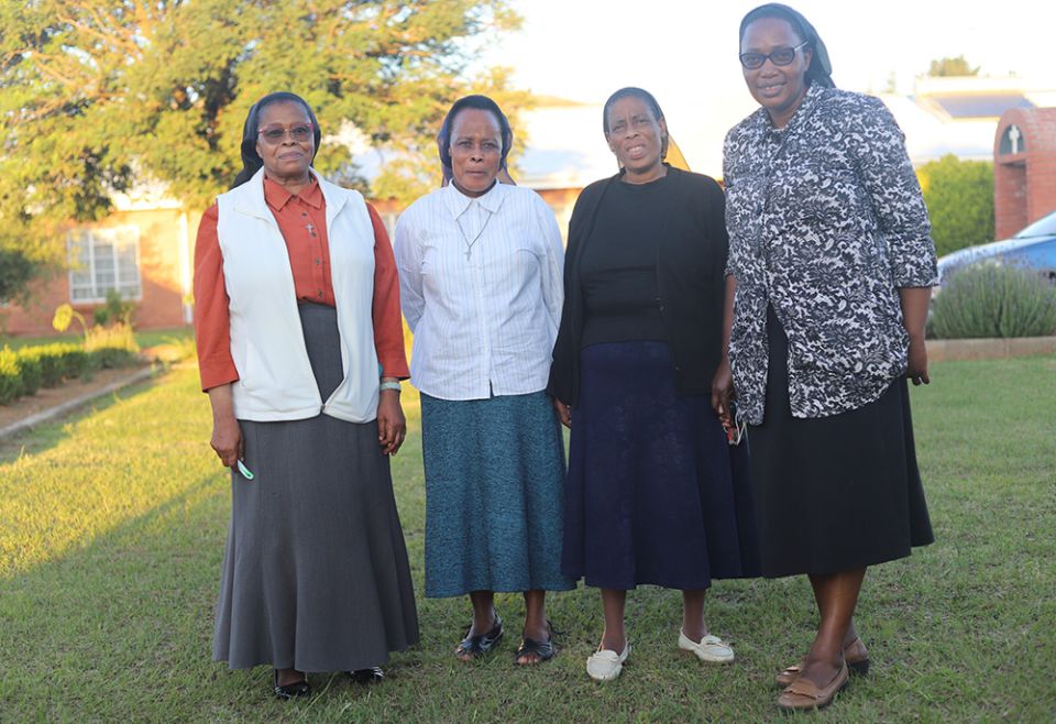 From left: Sr. Ann Lereko, Sr. Germina Maparisane, Sr. Cecilia Sekhopha, and Sr. Lylian Mphutlane are all members of the Sisters of St. Joseph of St.-Hyacinthe at their convent in Sekamaneng, near Maseru, Lesotho. Lereko is the provincial superior. (GSR)