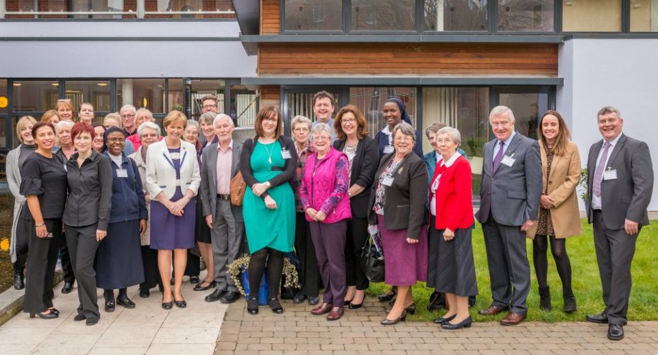Sr. Jean Quinn (front row, fourth from left) and members of the team of Sophia Housing in 2017 (Provided photo) Sr. Jean Quinn (front row, fourth from left) and members of the team of Sophia Housing in 2017 (Provided photo)