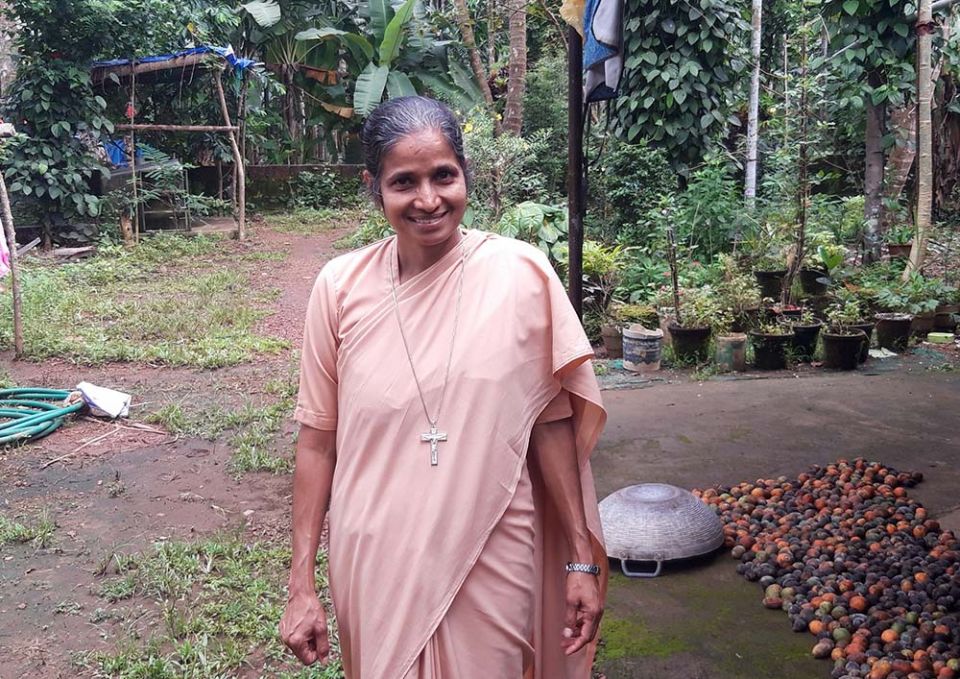 After escaping Afghanistan, Sr. Theresa Crasta, a Maria Bambina nun, on Sept. 9 went to visit her family home at Bela, a village in Kerala on the border of Karnataka state in southwestern India.