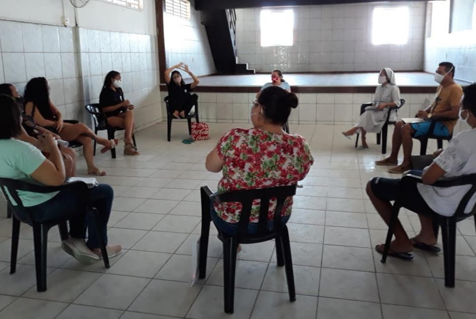 Sisters continued to be active in ministries as they could, particularly those focusing on anti-human trafficking. This is a meeting of Talitha Kum, the worldwide network of sisters involved in anti-trafficking efforts, held by the Sisters of the Society 