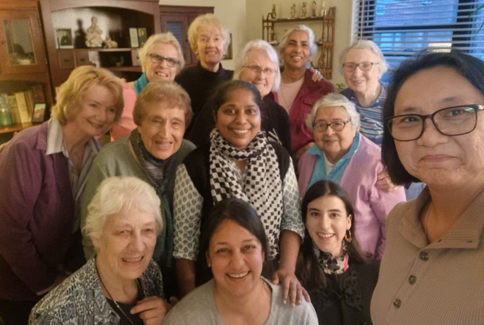 Women of Catholic nongovernmental organizations gather to celebrate at the conclusion of the 66th Commission on the Status of Women. (Courtesy of Durstyne Farnan)