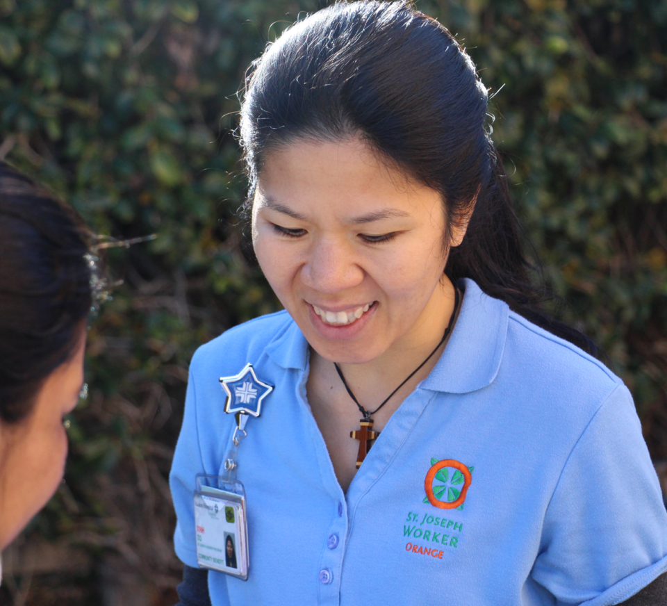 Xinh Do served as part of the St. Joseph Worker Program of Orange, California, providing daily clinical care to those in her community at Mission Hospital in Orange. (Courtesy of Catholic Volunteer Network)