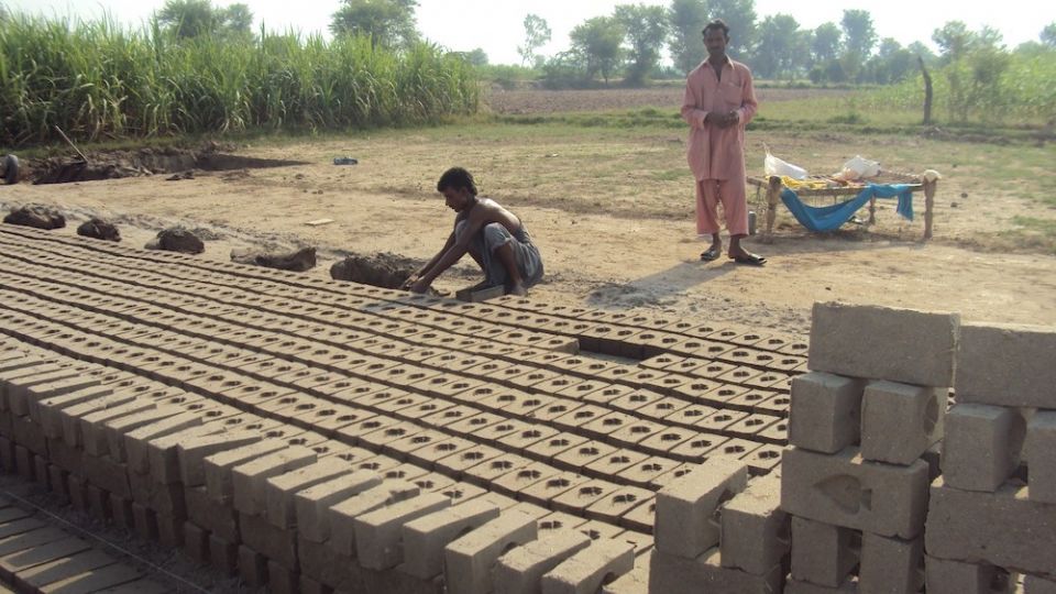 Jasmine's father makes bricks by hand in Pakistan to support his family. (Provided photo)