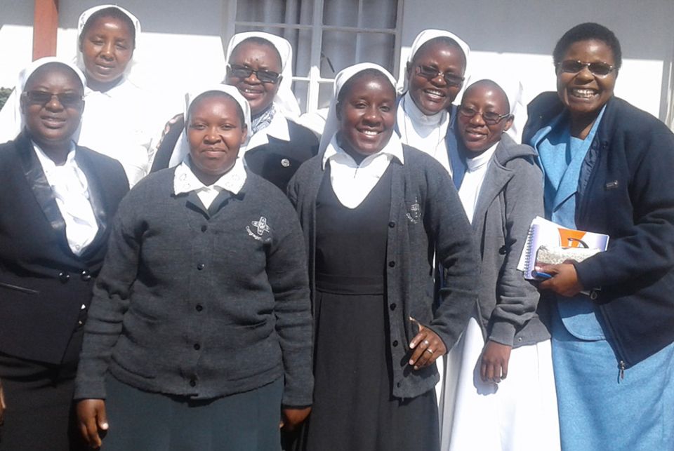 Mary Ward Sisters (Congregation Jesu Sisters in Zimbabwe) are pictured during their regional assembly in 2018. In the front row, from left to right, are Congregation Jesu Srs. Josephine Nyikadzino, Gamuchirai Waduka and Sr. Aleta Dube; back row, left to r
