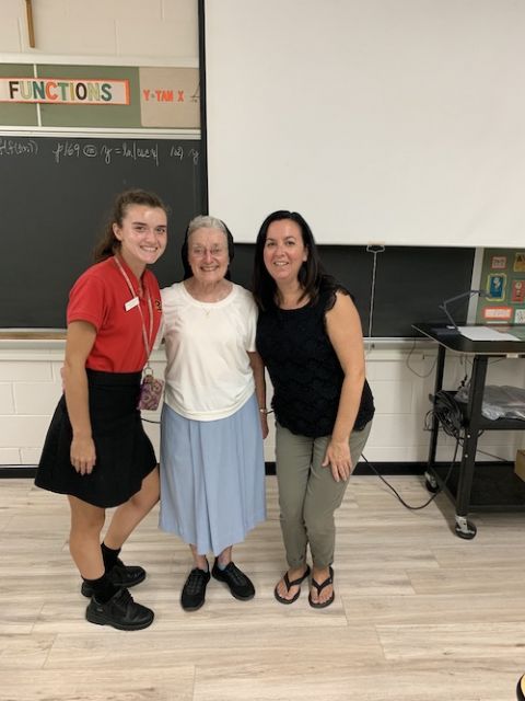 Archbishop Ryan graduates Grace Scanlon, left, and her mother, Kelly Scanlon, right, were both students of Sr. Alice Hess. (Provided photo) Archbishop Ryan graduates Grace Scanlon, left, and her mother, Kelly Scanlon, right, were both students of Sr. Alice Hess. (Provided photo)