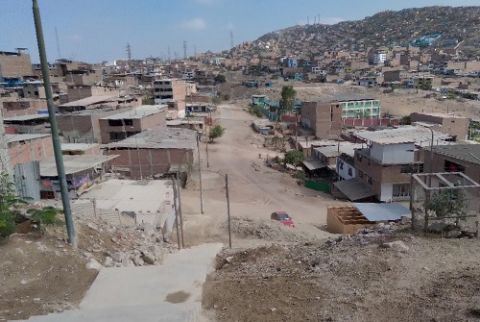 The sisters' neighborhood in an outlying area of Lima, Peru (Courtesy of Marian Champika Hanzege)