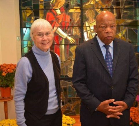 St. Joseph Sr. Barbara Lum and Rep. John Lewis during an October 2016 visit to the Sisters of St. Joseph of Rochester's motherhouse in New York. Lewis made the personal visit to pay tribute to the sisters he said saved his life on Bloody Sunday in 1965. ( St. Joseph Sr. Barbara Lum and Rep. John Lewis during an October 2016 visit to the Sisters of St. Joseph of Rochester's motherhouse in New York. Lewis made the personal visit to pay tribute to the sisters he said saved his life on Bloody Sunday in 1965. (