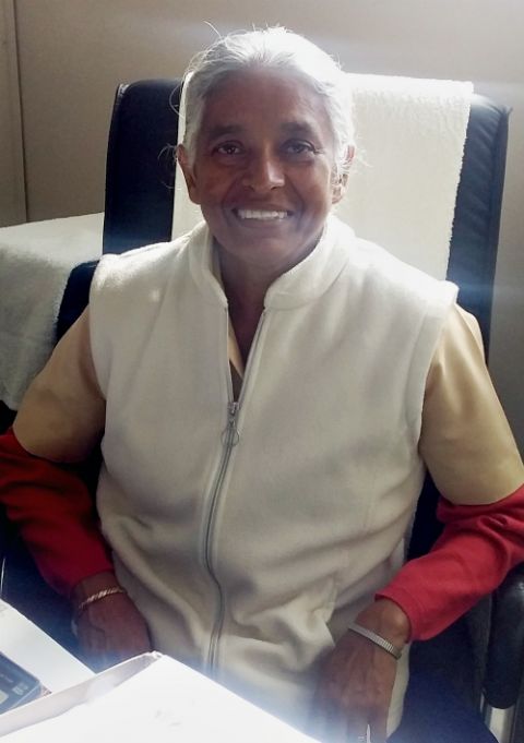 Sr. Sunila Erumangalathu is administrator of the Pabalelong Hospice in Metsimotlhabe, a town located in Botswana a little northwest of Gaborone, the country's capital town. (Rumbi Chakamba) Sr. Sunila Erumangalathu is administrator of the Pabalelong Hospice in Metsimotlhabe, a town located in Botswana a little northwest of Gaborone, the country's capital town. (Rumbi Chakamba)