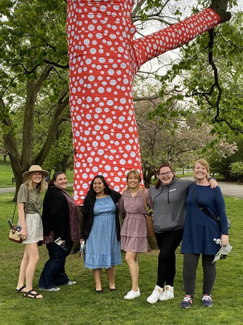 For the end of the year, a board member for the Good Shepherd Volunteers bought the local volunteers tickets to see Yayoi Kusama's newest exhibition at the New York Botanical Garden. It's been refreshing to spend time with my community outside our homes.