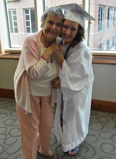 My maternal grandmother, Marie, and I smile and celebrate my high school graduation from a Catholic all-girls high school in Kentucky. (Courtesy of Michelle Wilcher Back) My maternal grandmother, Marie, and I smile and celebrate my high school graduation from a Catholic all-girls high school in Kentucky. (Courtesy of Michelle Wilcher Back)