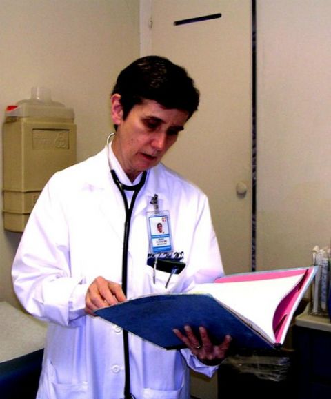Dominican Sr. Mary Flood in her clinic office in New York City in 2019 (Courtesy of Sr. Mary Flood) Dominican Sr. Mary Flood in her clinic office in New York City in 2019 (Courtesy of Sr. Mary Flood)