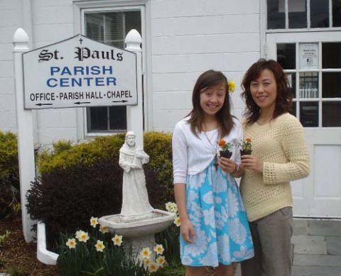 My mom and me on Easter in 2011. At this point in my life, I still followed the children's Lenten calendar. (Provided photo)
