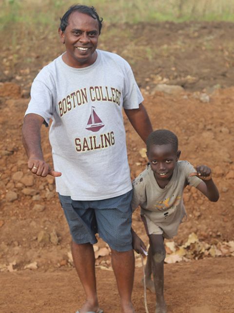 Salesian Fr. Lazar Arasu, director of Don Bosco Palabek, has been providing seeds and farming support to thousands of refugees to help mitigate food shortage amid the COVID-19 pandemic. (GSR photo/Doreen Ajiambo) Salesian Fr. Lazar Arasu, director of Don Bosco Palabek, has been providing seeds and farming support to thousands of refugees to help mitigate food shortage amid the COVID-19 pandemic. (GSR photo/Doreen Ajiambo)