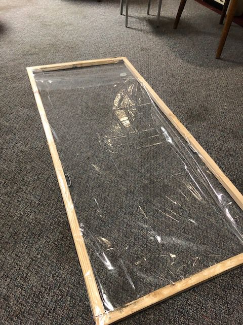 This is an example of the barriers constructed by the center's maintenance man, David Reed, who used wooden frames and plastic. (Courtesy of the Sisters of St. Joseph the Worker)