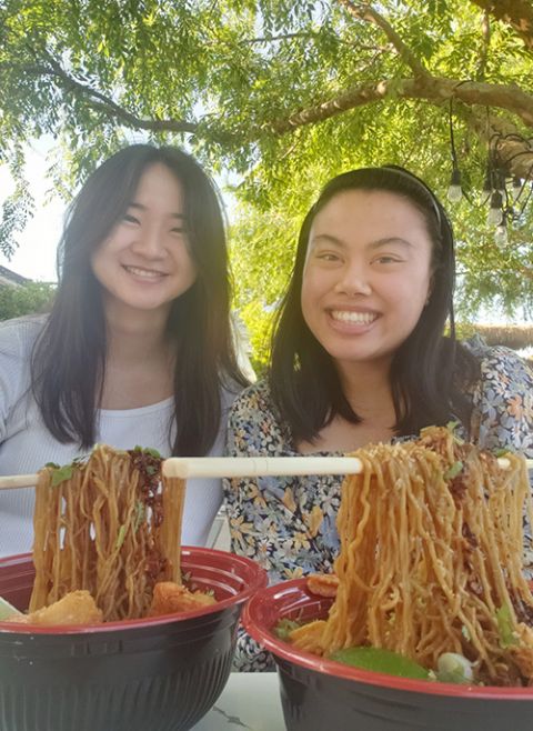 Notes from the Field writer and my friend Jaesen Evangelista, right, is enjoying her time post-service by focusing on her own well-being. Jaesen is pictured here with a friend, Tiffany Dang, in Anaheim, California. (Courtesy of Jaesen Evangelista)