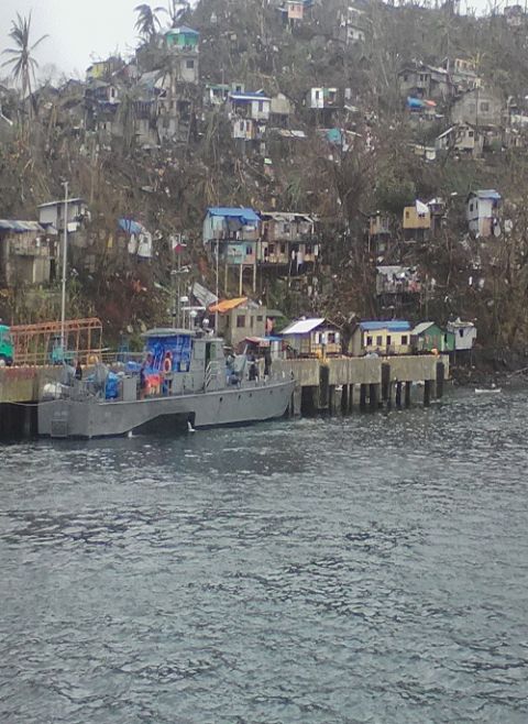 The port of entry for most vessels coming from Surigao City to the Dinagat Islands. The naval boat offered to help the sisters make the crossing while the supplies they brought with them were carried in a bigger ship. (Missionary Sisters of Mary) The port of entry for most vessels coming from Surigao City to the Dinagat Islands. The naval boat offered to help the sisters make the crossing while the supplies they brought with them were carried in a bigger ship. (Missionary Sisters of Mary)