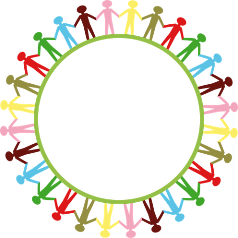 Stylized human figures holding hands around a circle (Pixabay/Clker Free Vector Images) Stylized human figures holding hands around a circle (Pixabay/Clker Free Vector Images)