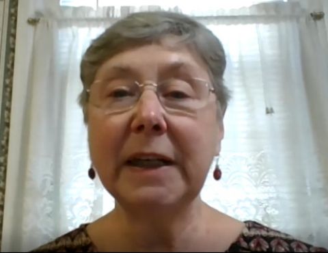 Sr. Barbara Bozak during a June 24 webinar on the situation in Haiti. Bozak is coordinator of the United Nations' work of the Congregations of St. Joseph. (Photo courtesy of the Justice Coalition of Religious)