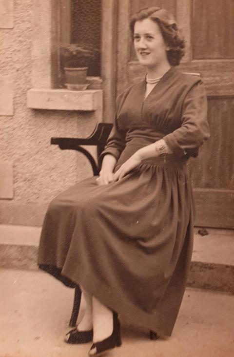 Eighteen-year-old Imelda Wickham on Sept. 24, 1957, the day she entered the Presentation Convent, in Wexford, Ireland (Courtesy of the Wickham family) Eighteen-year-old Imelda Wickham on Sept. 24, 1957, the day she entered the Presentation Convent, in Wexford, Ireland (Courtesy of the Wickham family)