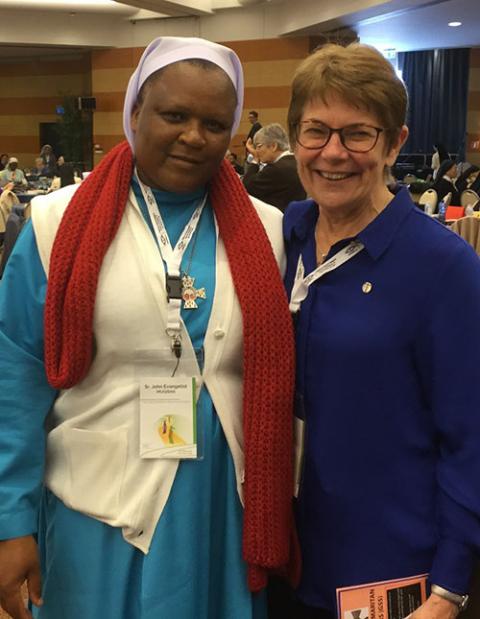 Sr. John Evangelist Mugisha with Sr. Patty Fawkner (Courtesy of Sisters of the Good Samaritan, Uganda)