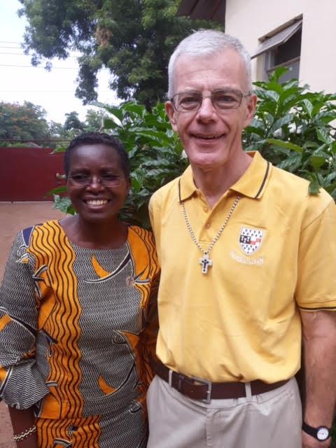 Congregation of Mercy Sr. Scholasticah Nganda with Missionaries of Africa Fr. Jim Greene, executive director of Solidarity with South Sudan (Provided photo)