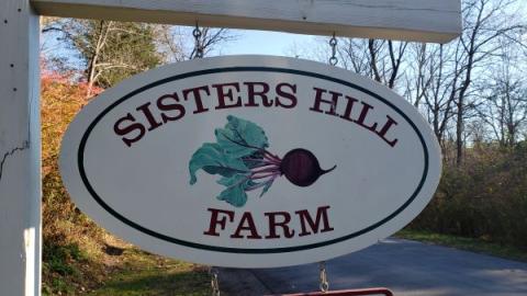 A sign on the road leads to Sisters Hill Farm in Stanfordville, New York, a ministry of the Sisters of Charity of New York. The farm is named after the road. (Chris Herlinger)