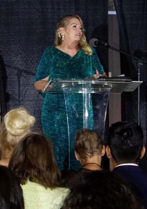 Theresa Flores, program director for U.S. Catholic Sisters Against Human Trafficking, received a Freedom Award from ECPAT-USA on Sept. 20 for her work in preventing sex trafficking and the exploitation of children. (Courtesy of U.S. Catholic Sisters Against Human Trafficking)