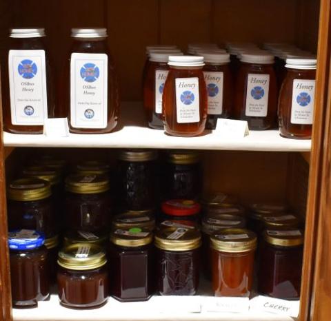 At Monastery Goods Gift Shop, Benedictine Sisters of Mount St. Scholastica sell honey from their beehives. (Courtesy of Benedictine Sisters of Mount St. Scholastica)