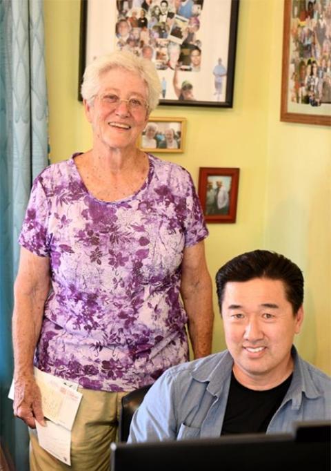 Dominican Sr. Mary Sean Hodges and Tony Kim in August (Courtesy of PREP)