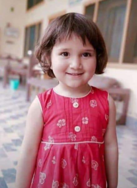 Ayesha Abid, a nursery grade student, who was killed in an attack on a school van in Swat Valley, Pakistan (Courtesy of Sr. Teresa Younas)