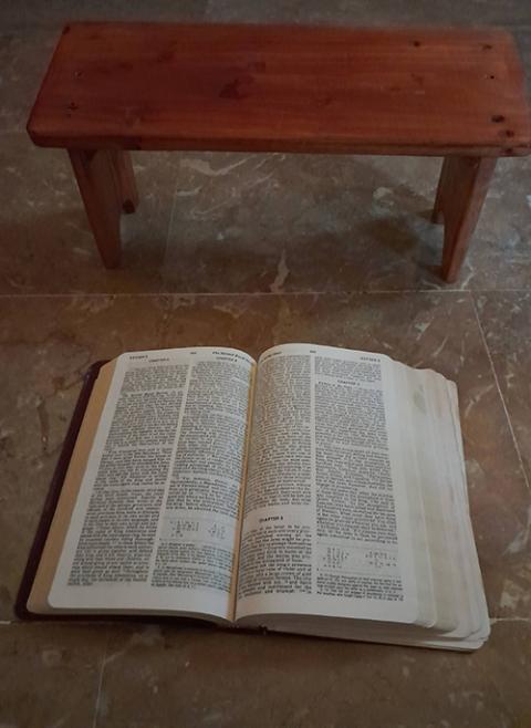 A prayer bench represents stillness, freedom and presence for Sr. Teodozija Myroslava Mostepaniuk. (Courtesy of Teodozija Myroslava Mostepaniuk)