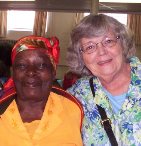 Penina and Humility of Mary Sr. Margaret Cessna at a high school graduation party for one of Penina's grandsons (Courtesy of Margaret Cessna)