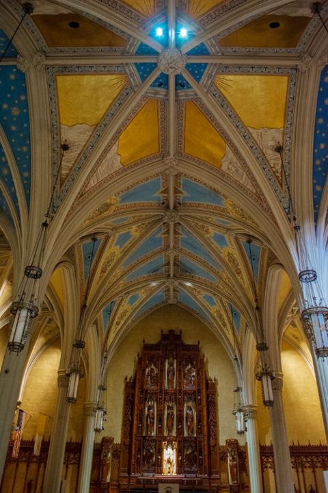 A view of the interior of St. John the Evangelist Cathedral in Cleveland (Wikimedia Commons/Tim Evanson)