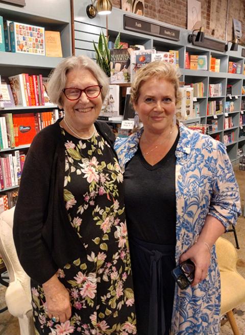 Lisa Uhrick and Sr. Simone Campbell at Plenty Downtown Bookshop in Cookeville, Tennessee, one of the stops along Campbell's "tour of the South" (Courtesy of Simone Campbell)