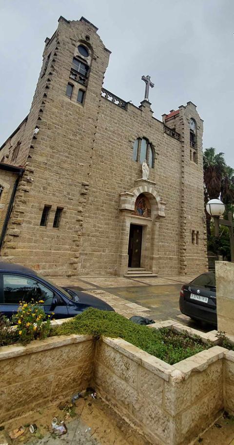 Holy Family Church, the only Catholic church in Ramallah, West Bank, was constructed from 1860 to 1870 by the Sisters of St. Joseph and the Rosary Sisters. (Mary Yousef)