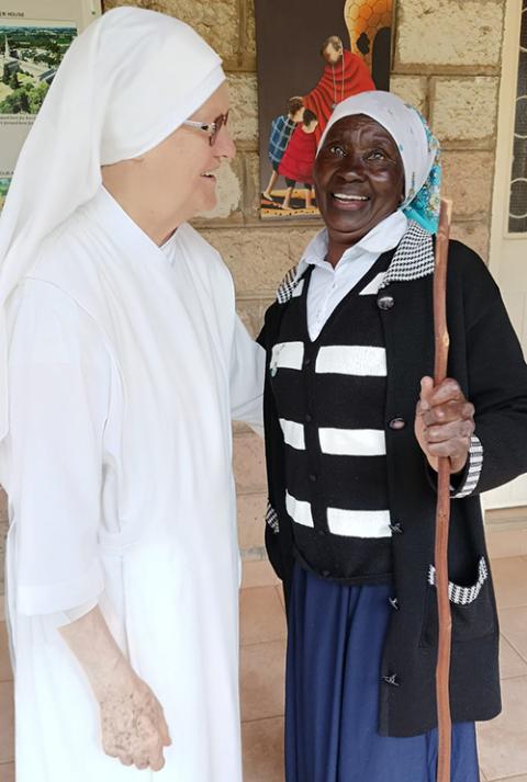 Sister Anthony of Mary and a member of the staff at the Little Sisters of the Poor convent in Nairobi, Kenya (Adelaide Ndilu) 