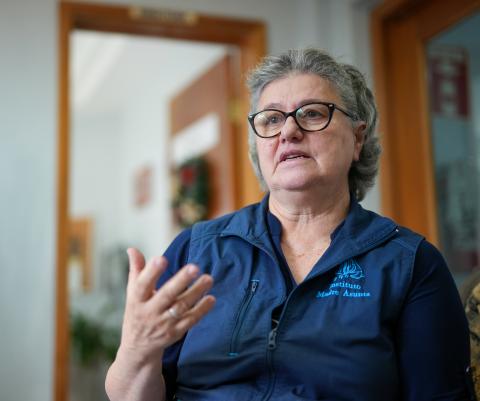 Sr. Albertina Paoletti "Everyone knows who the coyotes are, where they pass through, what their routes are, how much they charge or how much they pay, because they also pay those to cross who will follow," said Sr. Albertina Paoletti. (Jorge Nieto)