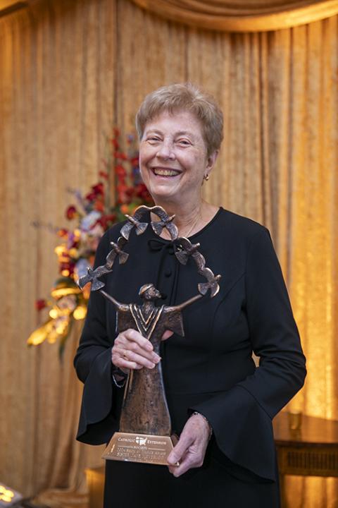 Dominican Sr. Jane Meyer received a Houston Spirit of Francis Award from Catholic Extension Feb. 15. (Courtesy of Catholic Extension)