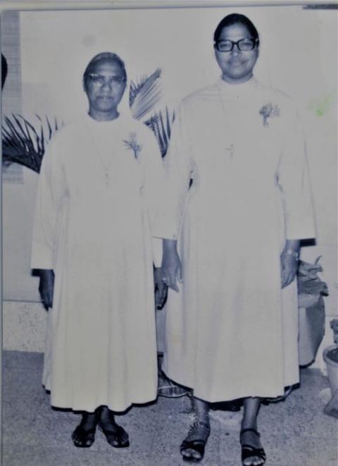 Sr. Marion Chemmanoor and the late Sr. Emilian Sebastian were the first aspirants from India to join the Missionary Sisters Servants of the Holy Spirit in India. Sr. Marion Chemmanoor and the late Sr. Emilian Sebastian were the first aspirants from India to join the Missionary Sisters Servants of the Holy Spirit in India.