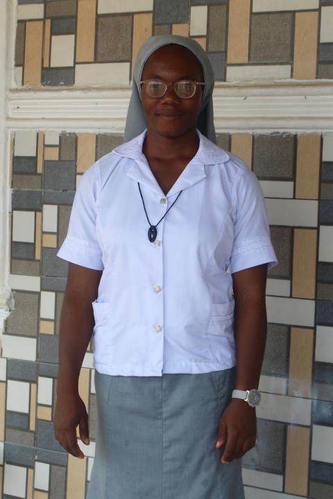 Sr. Janefrances Ihekuna MMM Sr. Janefrances Ihekuna, a nun of the Medical Missionaries of Mary and Administrator for Mary Martin Primary Health Center in Torugbene poses for a photo at the sisters' convent in Torugbene.